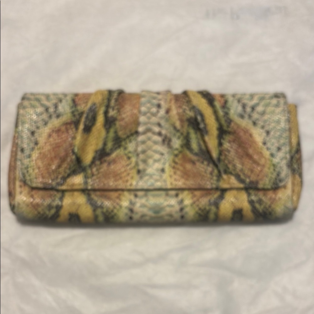 Lauren Merkin Multicolor Snake Print Clutch